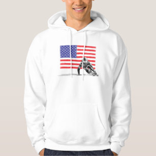 Veste À Capuche U.S.A. T-shirt de dwonhill de drapeau