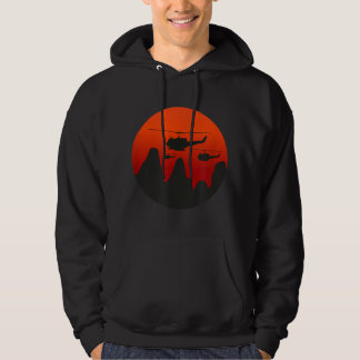 Veste À Capuche UH-1 Huey Retro Hélicoptère Vintage Sunset Vietnam