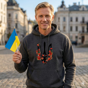 Veste À Capuche UKRAINE. Trident. Armoiries ukrainiennes.  T-Shirt
