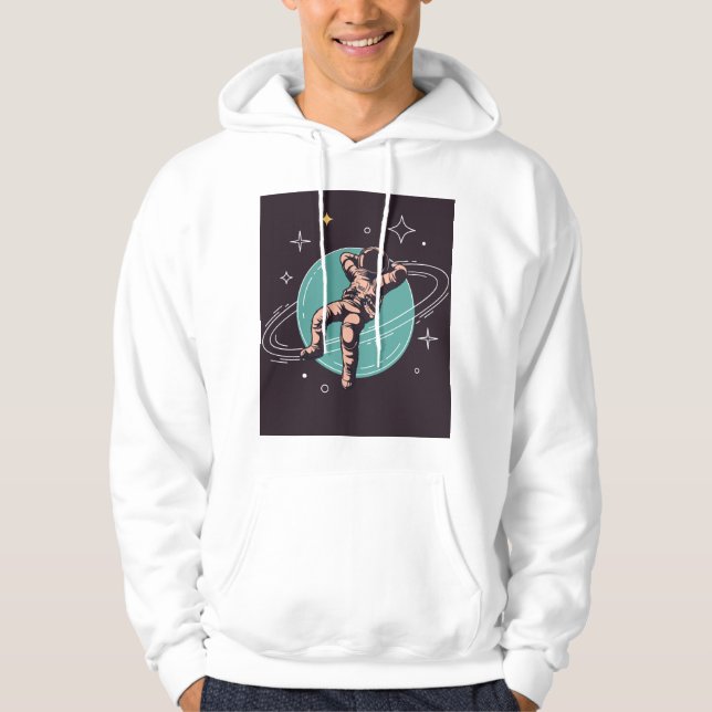 Veste À Capuche Un astronaute détendu (Devant)