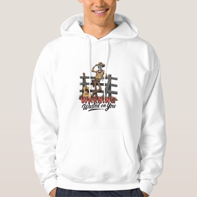 Veste À Capuche Un cow-boy squelettique pourrissant son casquette (Devant)
