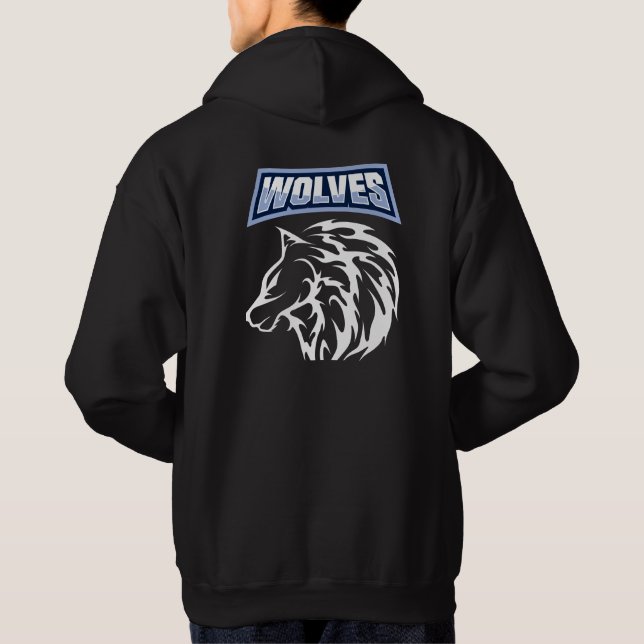Veste À Capuche Un magnifique loup design arrière et avant pour lu (Dos)