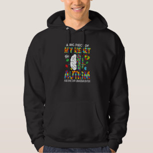 Veste À Capuche Un Morceau De Mon Coeur A L'Autisme Ma Petite-Fill