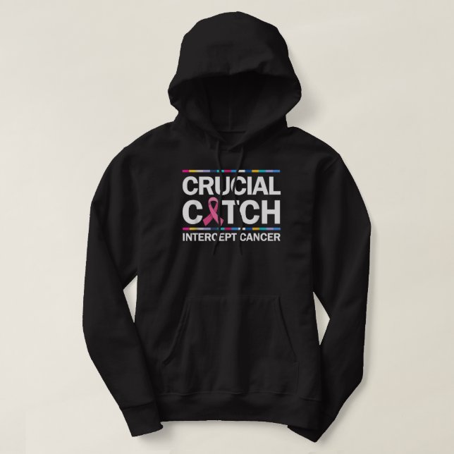 Veste À Capuche Un point crucial Intercept du cancer Cancer du sei (Design devant)