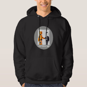 Veste À Capuche Une question de temps Robot et humain se serrant l