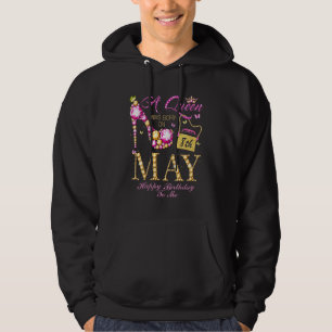Veste À Capuche Une Reine Est Née Le 8 Mai Joyeux Anniversaire Pou