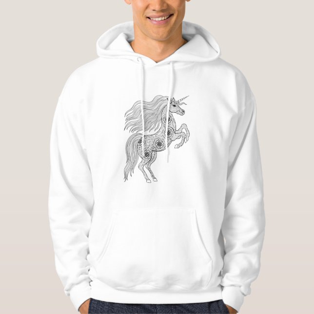 Veste À Capuche Unicorne magique inspirée (Devant)