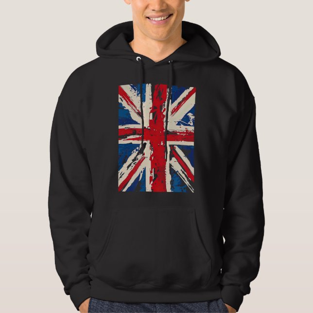 Veste À Capuche Union Jack British England United Kingdom Brushed  (Devant)