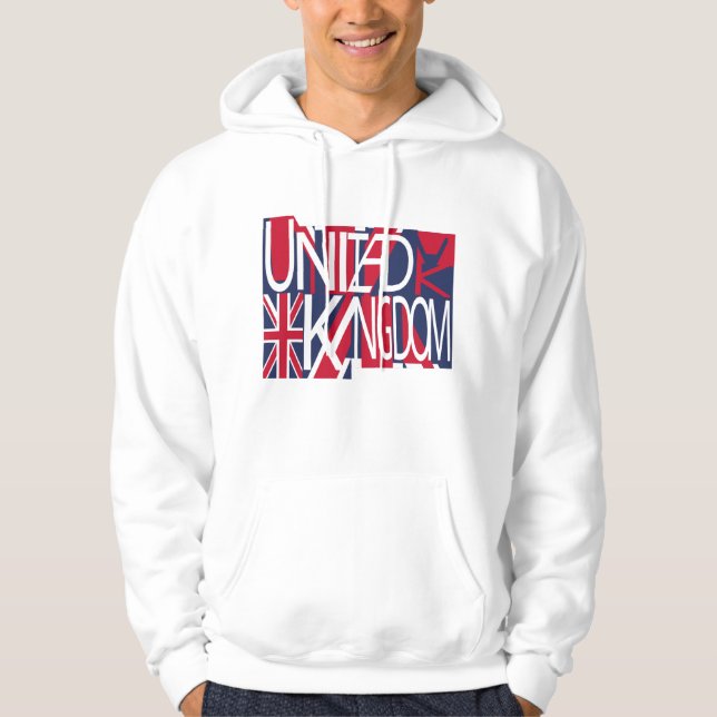 Veste À Capuche United Kingdom UK flag BY MASANSER PIXELAT (Devant)