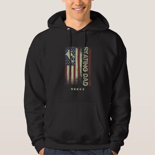 Veste À Capuche USA American Flag  Skating Dad 1 (Devant)