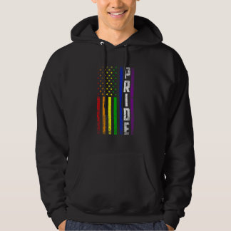 Veste À Capuche USA Flag Rainbow 4th Of July LGBTQ Gay Pride Month