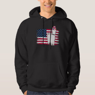 Veste À Capuche USA Patriotique Llama US Drapeau Alpaca 4 juillet