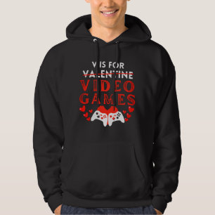 Veste À Capuche V Est Pour Jeux Vidéos Funny Valentines Joueur de 