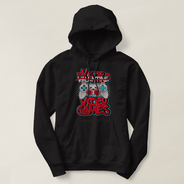 Veste À Capuche V est pour Vodka Anti Valentine's Day Vodka (Design devant)
