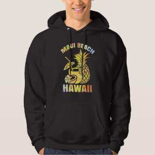 Veste À Capuche Vacances d'été Retro Sunset Hawaii Maui Beach