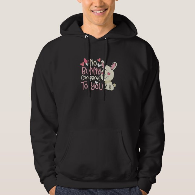 Veste À Capuche Valentine's Day Romantic Bunny Rabbit Pun Gift Pre (Devant)