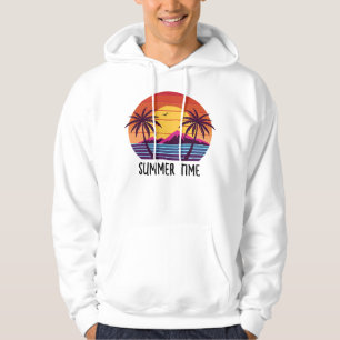 Veste À Capuche Vecteur de coucher de soleil avec palmiers