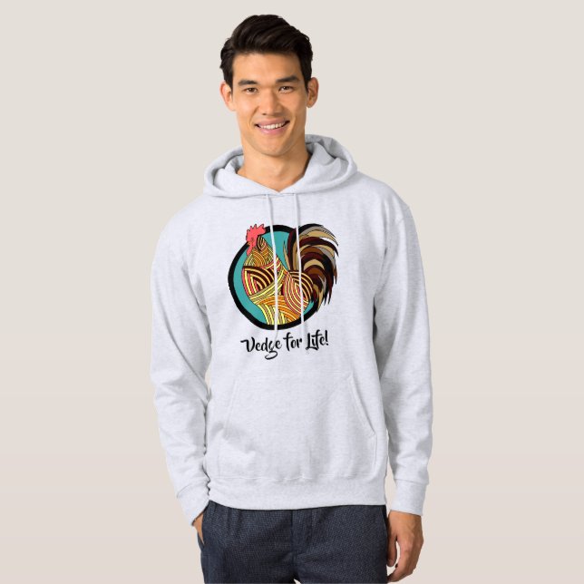 Veste À Capuche Vedge pour la vie végétarien / végétalien (Devant entier)