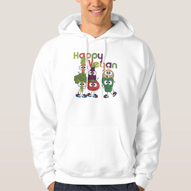 Veste À Capuche Végétalien heureux (Devant)