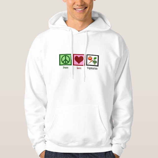 Veste À Capuche Végétarien mignon (Devant)