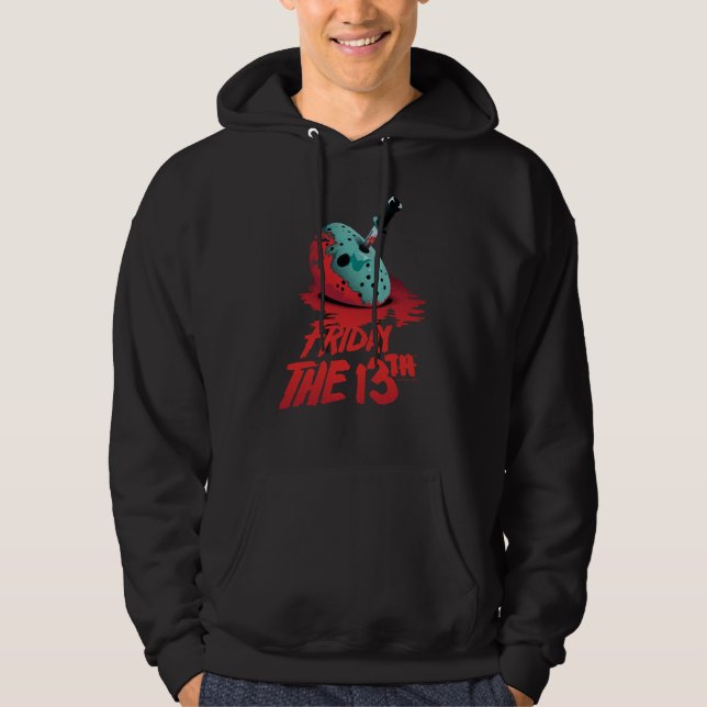 Veste À Capuche Vendredi 13 | Couteau à travers Masque de hockey b (Devant)