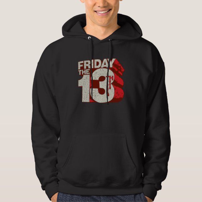 Veste À Capuche Vendredi 13 | Logo 3D empilé saignant (Devant)