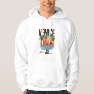 Veste À Capuche Venice Vibes Flamingo Retro Beach California Tropi
