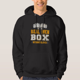 Veste À Capuche Véritable boîte Homme sans gants Bareknuckle Boxe