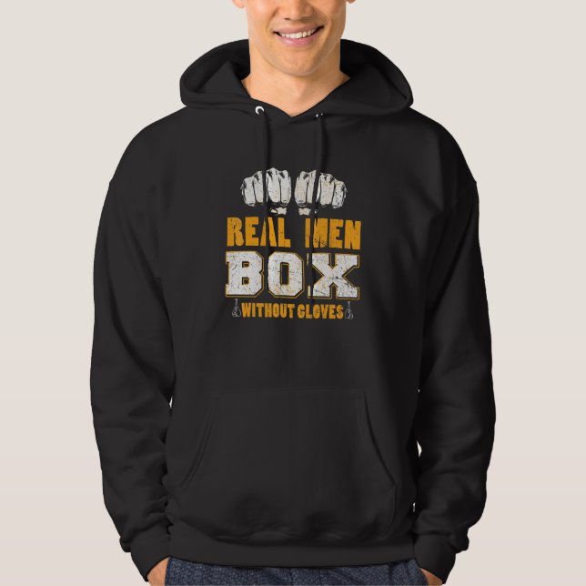 Veste À Capuche Véritable boîte Homme sans gants Bareknuckle Boxe (Devant)