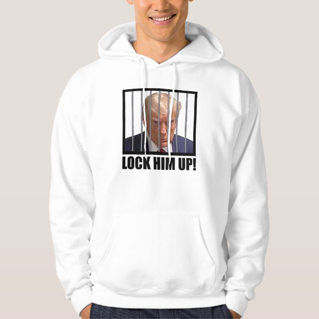 Veste À Capuche Verrouillez-Le ! Trump Mugshot (Devant)