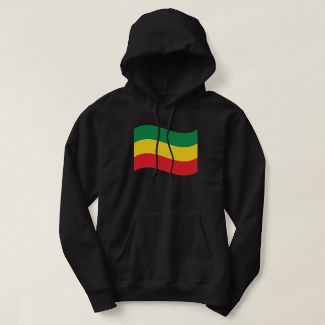 Veste À Capuche Vert, or (jaune) et drapeau de couleurs rouges (Design devant)