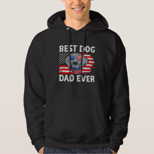 Veste À Capuche Vêtements de chien patriotiques Weimaraner USA Dra