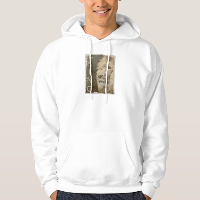 Veste À Capuche Vêtements Hommes Mode Pop Art Tête de lion (Devant)
