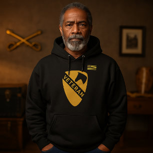 Veste À Capuche Vétéran de la 1re division de cavalerie - Noir