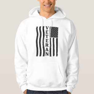 Veste À Capuche Vétéran Drapeau Américain Vintage Vector Design de
