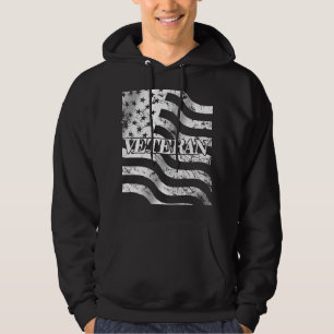 Veste À Capuche Vétéran USA - vintage blanc