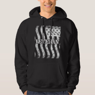 Veste À Capuche Vétéran USA - vintage vertical blanc