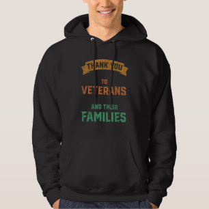 Veste À Capuche Vétérans Merci Bottes de combat Vintag Vétéran Mem