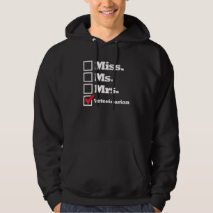Veste À Capuche Vétérinaire féminine drôle carrière focus