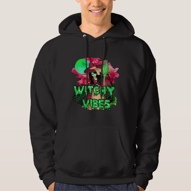 Veste À Capuche Vibes de cuisine d'Halloween (Devant)