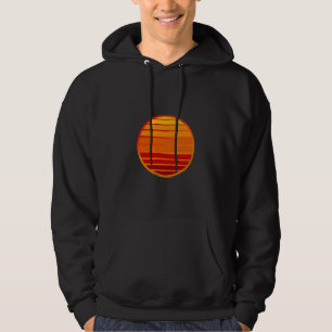 Veste À Capuche Vibes Rétro de Coucher de Soleil Esthétique