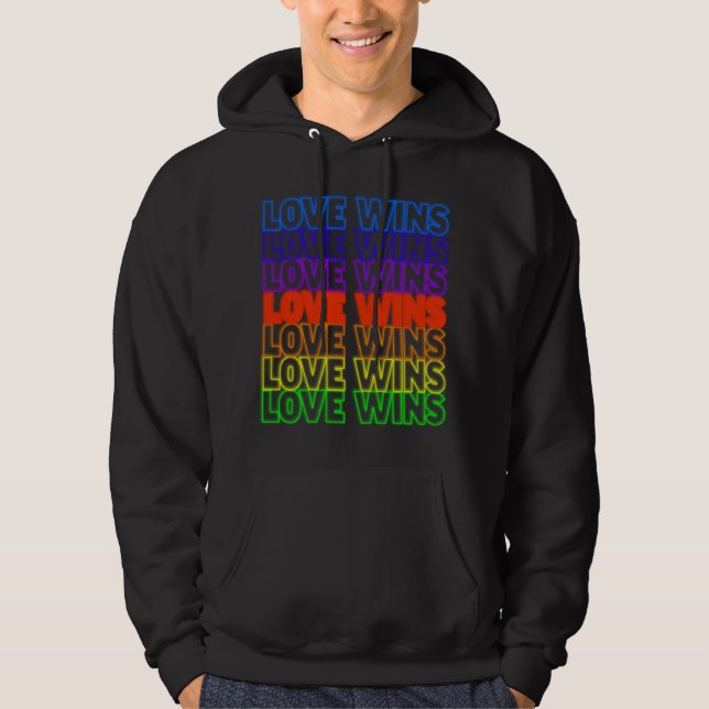 Veste À Capuche Victoires d'amour ! Sweatshirt noir d'enseigne au (Devant)