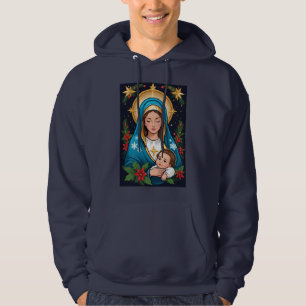 Veste À Capuche Vierge catholique chrétienne Marie Noël