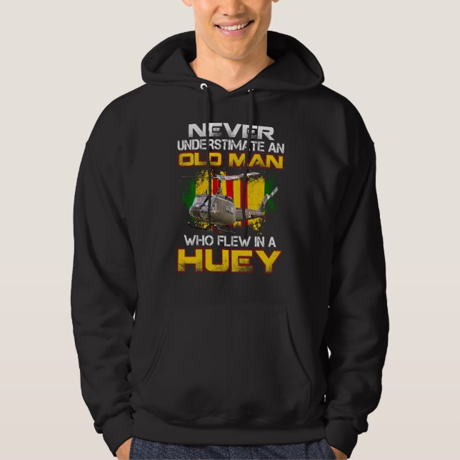 Veste À Capuche Vietnam Vétérinaire T Chemise Euh 1 Huey Hélicoptè (Devant)