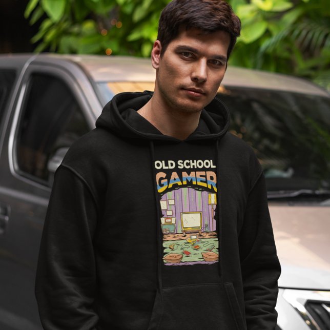 Veste À Capuche Vieux Gamer de l'école - Retro jeu vidéo (Créateur téléchargé)