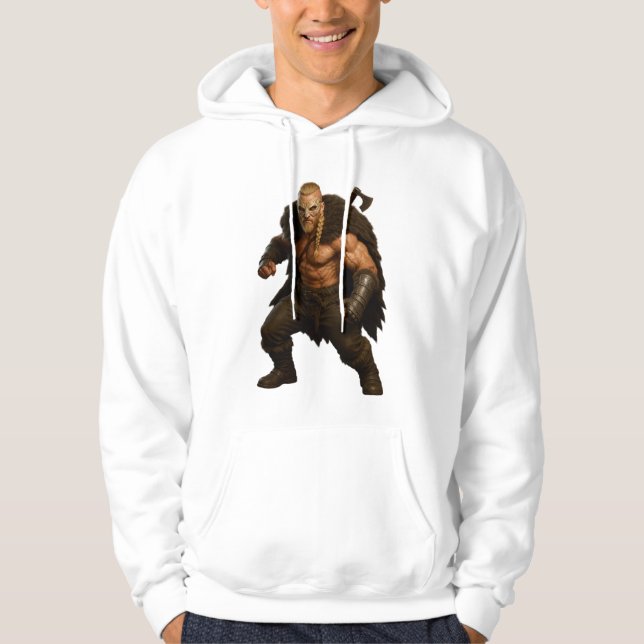 Veste À Capuche Viking Barbarian Hero Hoodie (Devant)