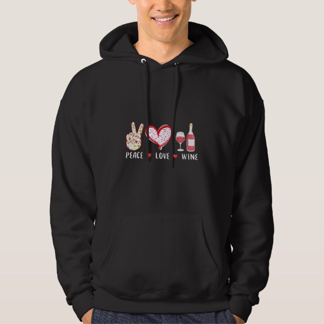 Veste À Capuche Vin Peace Love (Devant)
