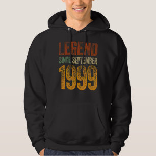 Veste À Capuche Vintage 1999 Anniversaire Septembre Né Légende dep