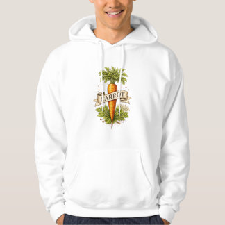Veste À Capuche Vintage Carrot Botanical Illustration