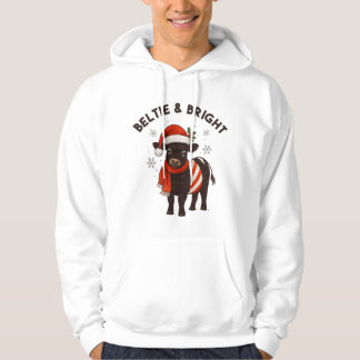 Veste À Capuche Vintage Christmas Cow Beltie Belted Galloway Gift 